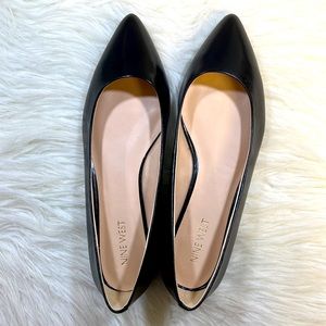 Nine West Black Leather Flats 8